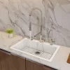 ALFI White 30" Drop-In Single Bowl Granite Composite Kitchen Sink, AB3020DI-W