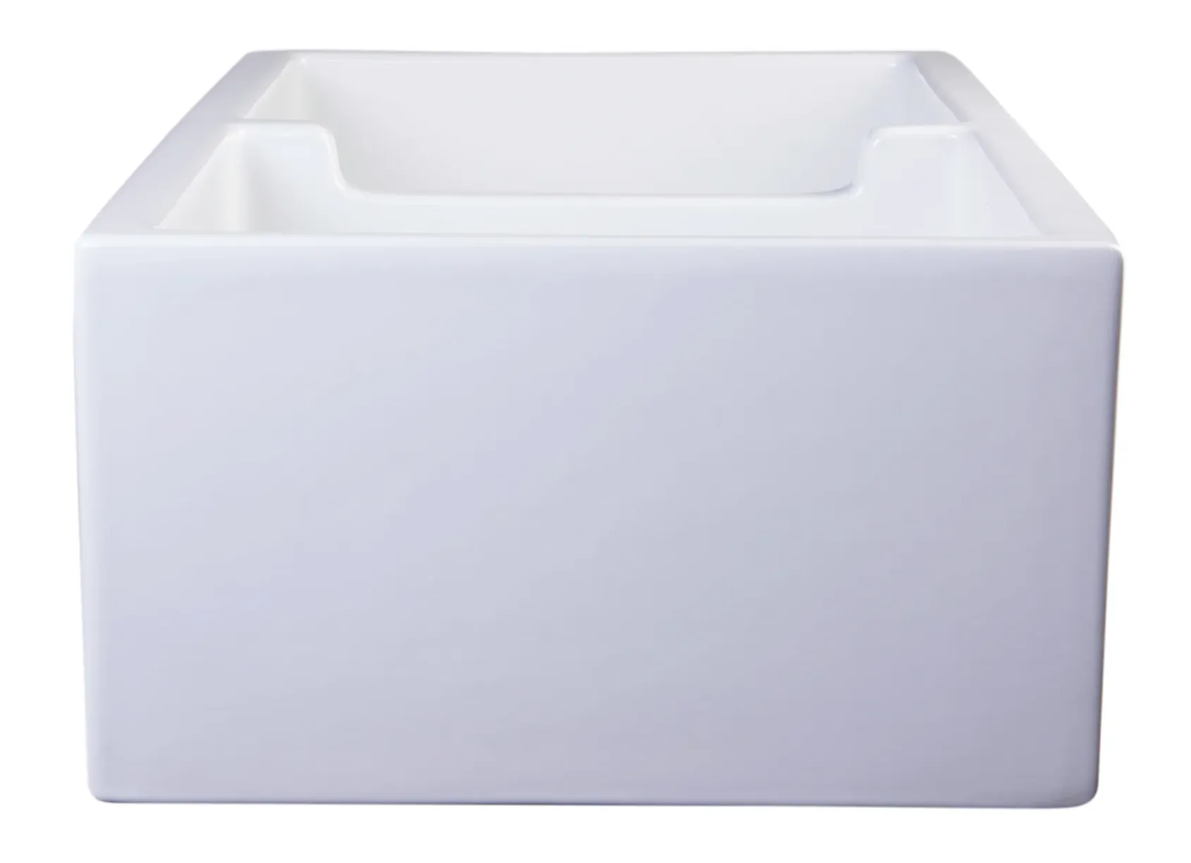 ALFI 39" Arched Double Bowl Thick Wall Fireclay Farmhouse Sink, White, AB3918ARCH-W