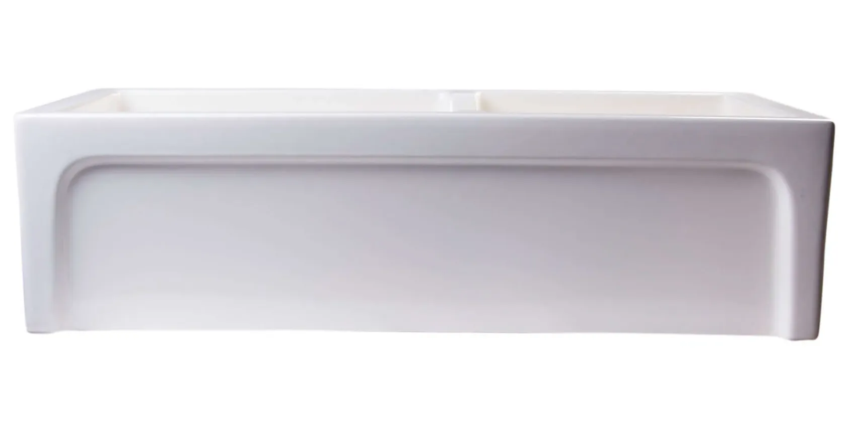 ALFI 36" Arched Double Bowl Thick Wall Fireclay Farmhouse Sink, Biscuit, AB3618ARCH-B