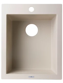ALFI Biscuit 17" Drop-In Rectangular Granite Composite Kitchen Prep Sink, AB1720DI-B