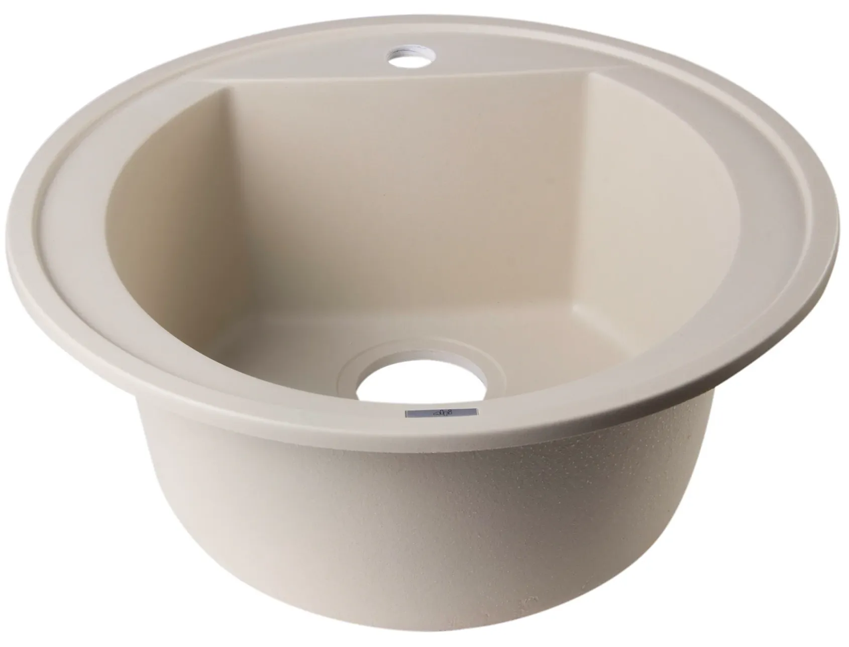 ALFI Biscuit 20" Drop-In Round Granite Composite Kitchen Prep Sink, AB2020DI-B