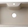 ALFI Biscuit 35" Drop-In Single Bowl Granite Composite Kitchen Sink, AB3520DI-B