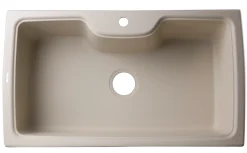 ALFI Biscuit 35" Drop-In Single Bowl Granite Composite Kitchen Sink, AB3520DI-B