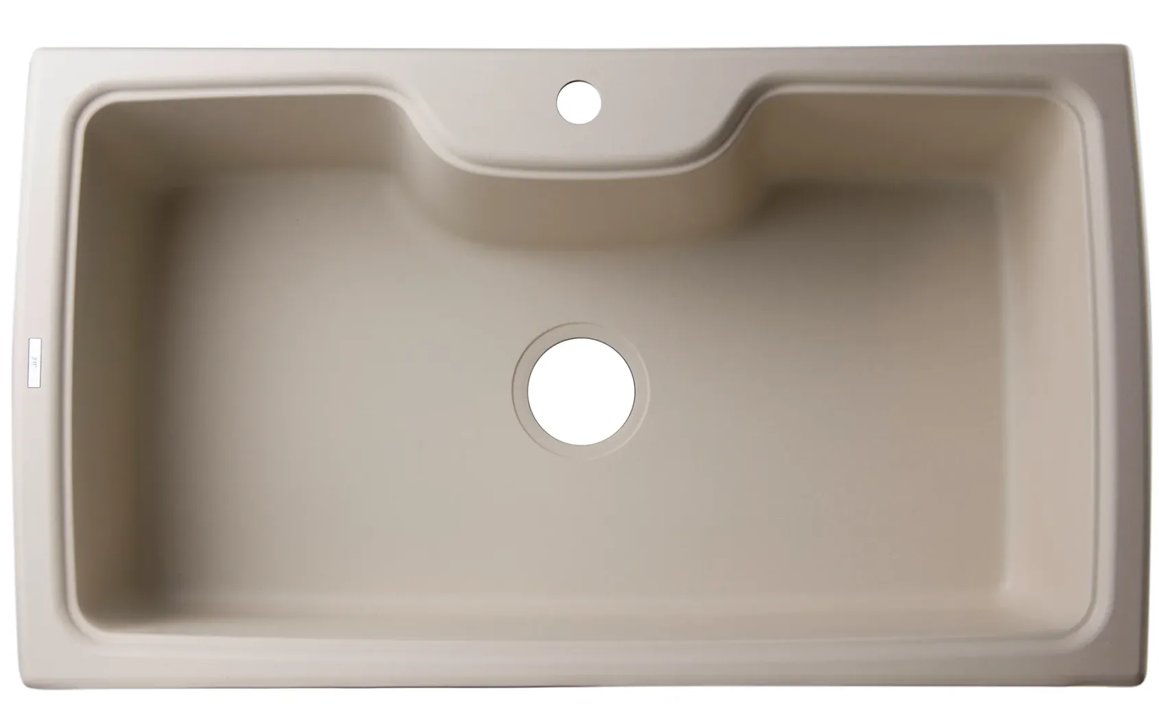 ALFI Biscuit 35" Drop-In Single Bowl Granite Composite Kitchen Sink, AB3520DI-B