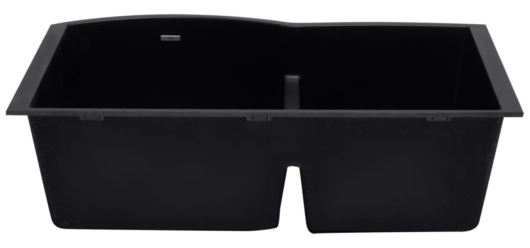 ALFI Black 33" Double Bowl Undermount Granite Composite Kitchen Sink, AB3320UM-BLA