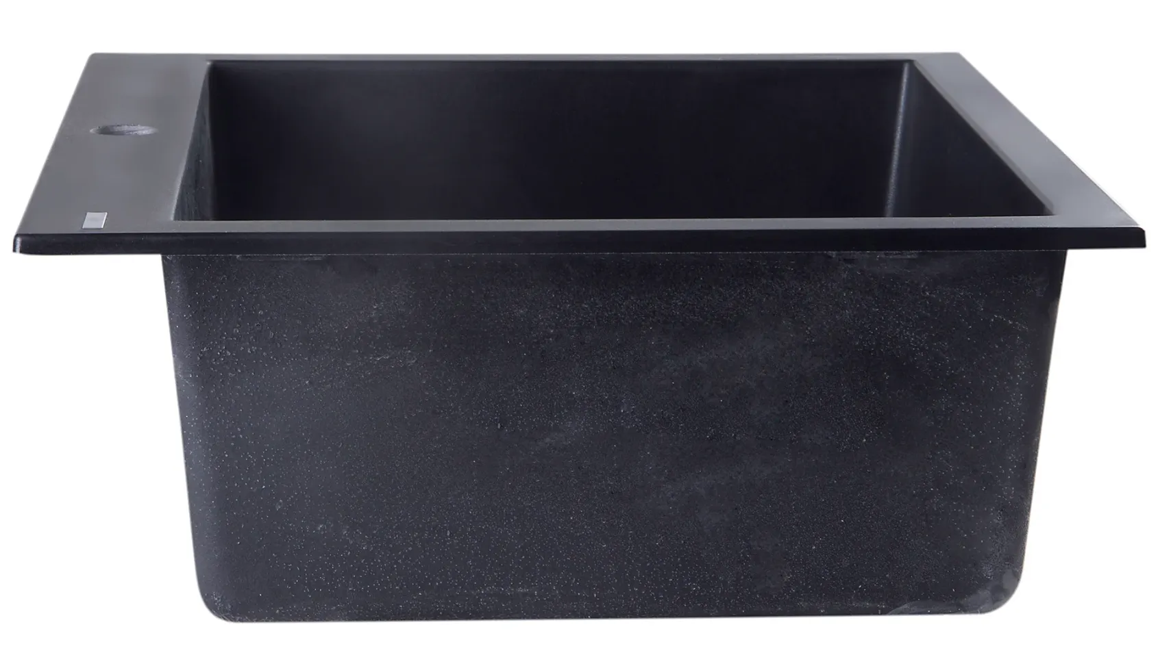 ALFI Black 24" Drop-In Single Bowl Granite Composite Kitchen Sink, AB2420DI-BLA