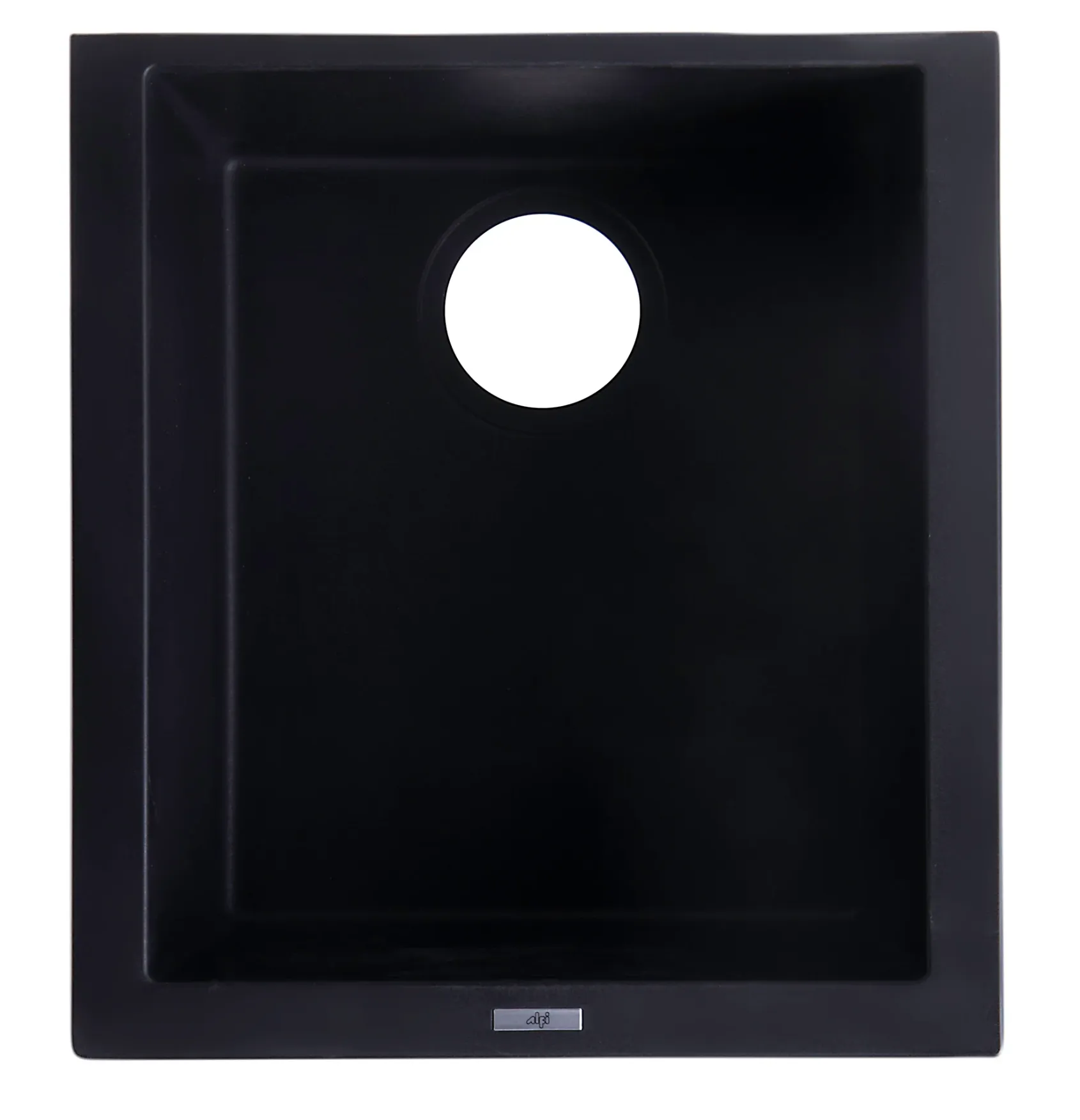 ALFI Black 17" Undermount Rectangular Granite Composite Kitchen Prep Sink, AB1720UM-BLA