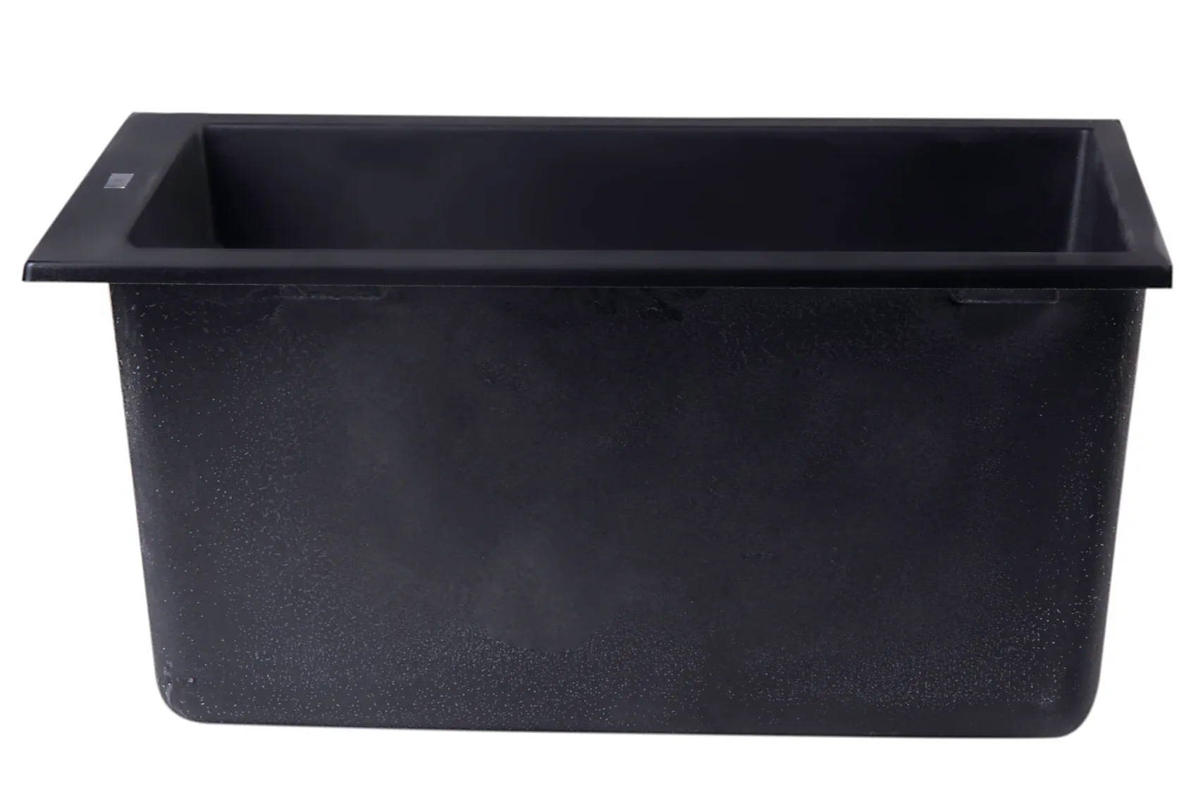 ALFI Black 17" Undermount Rectangular Granite Composite Kitchen Prep Sink, AB1720UM-BLA