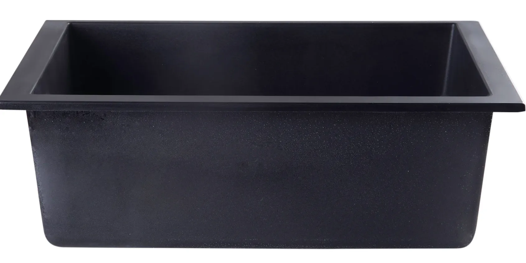 ALFI Black 24" Undermount Single Bowl Granite Composite Kitchen Sink, AB2420UM-BLA