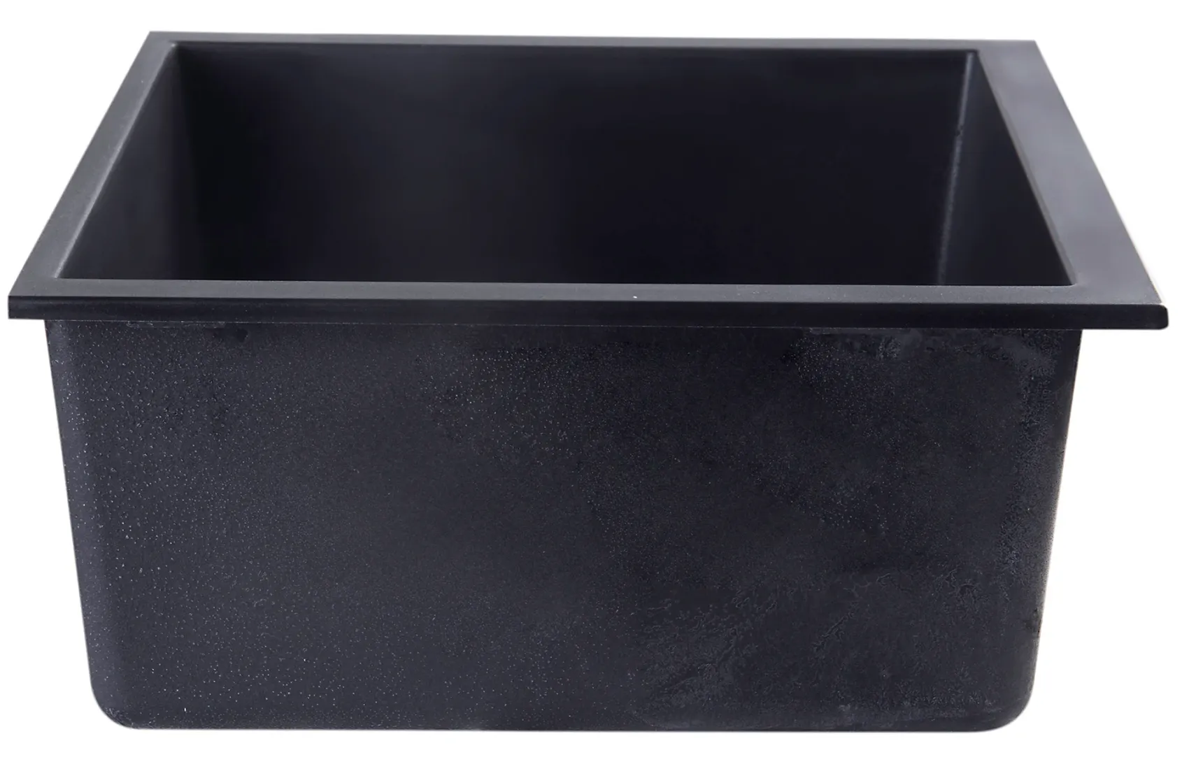 ALFI Black 24" Undermount Single Bowl Granite Composite Kitchen Sink, AB2420UM-BLA