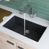 ALFI Black 30" Undermount Single Bowl Granite Composite Kitchen Sink, AB3020UM-BLA