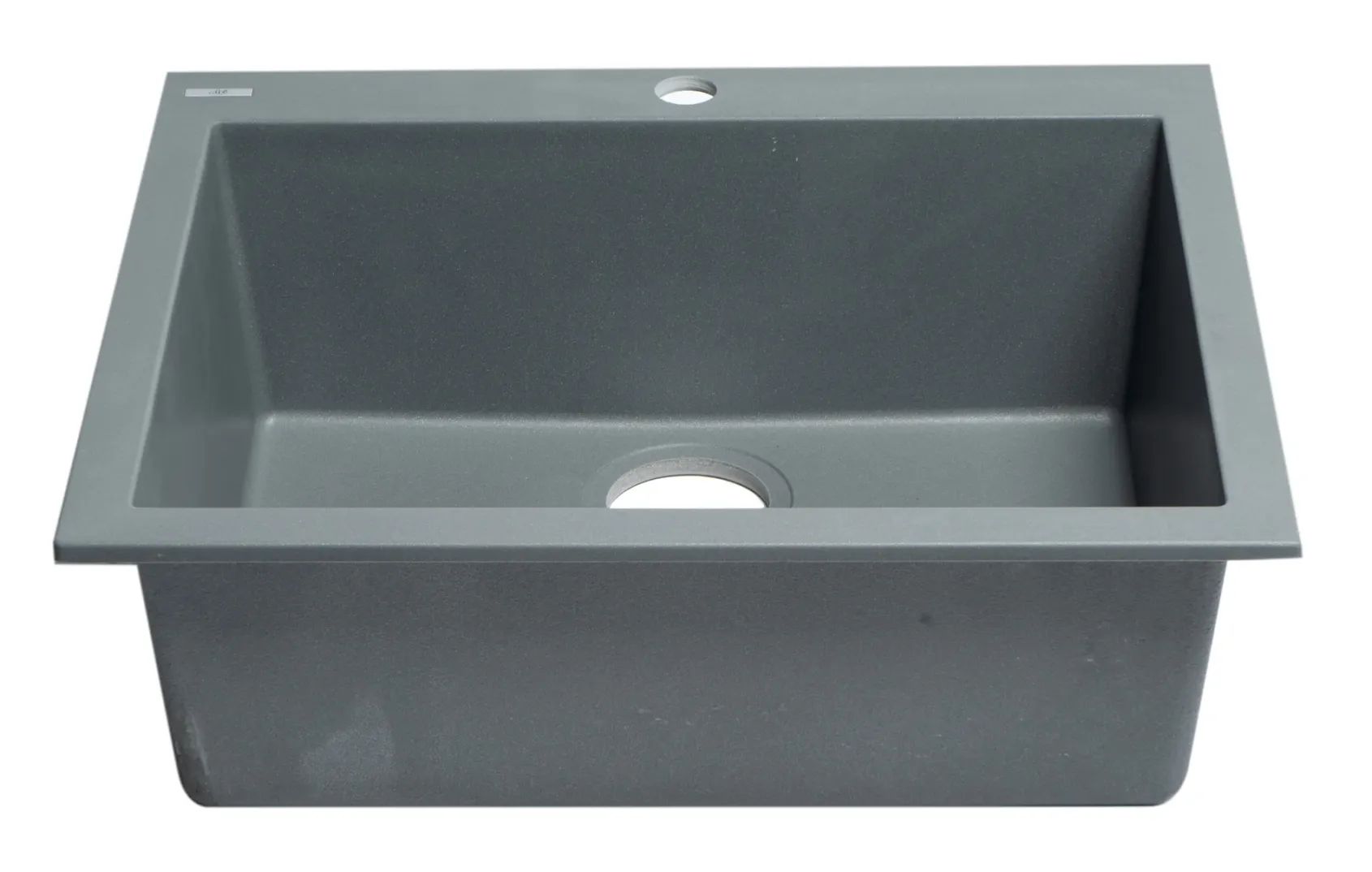 ALFI brand AB2420DI-T Titanium 24" Drop-In Single Bowl Granite Composite Kitchen Sink