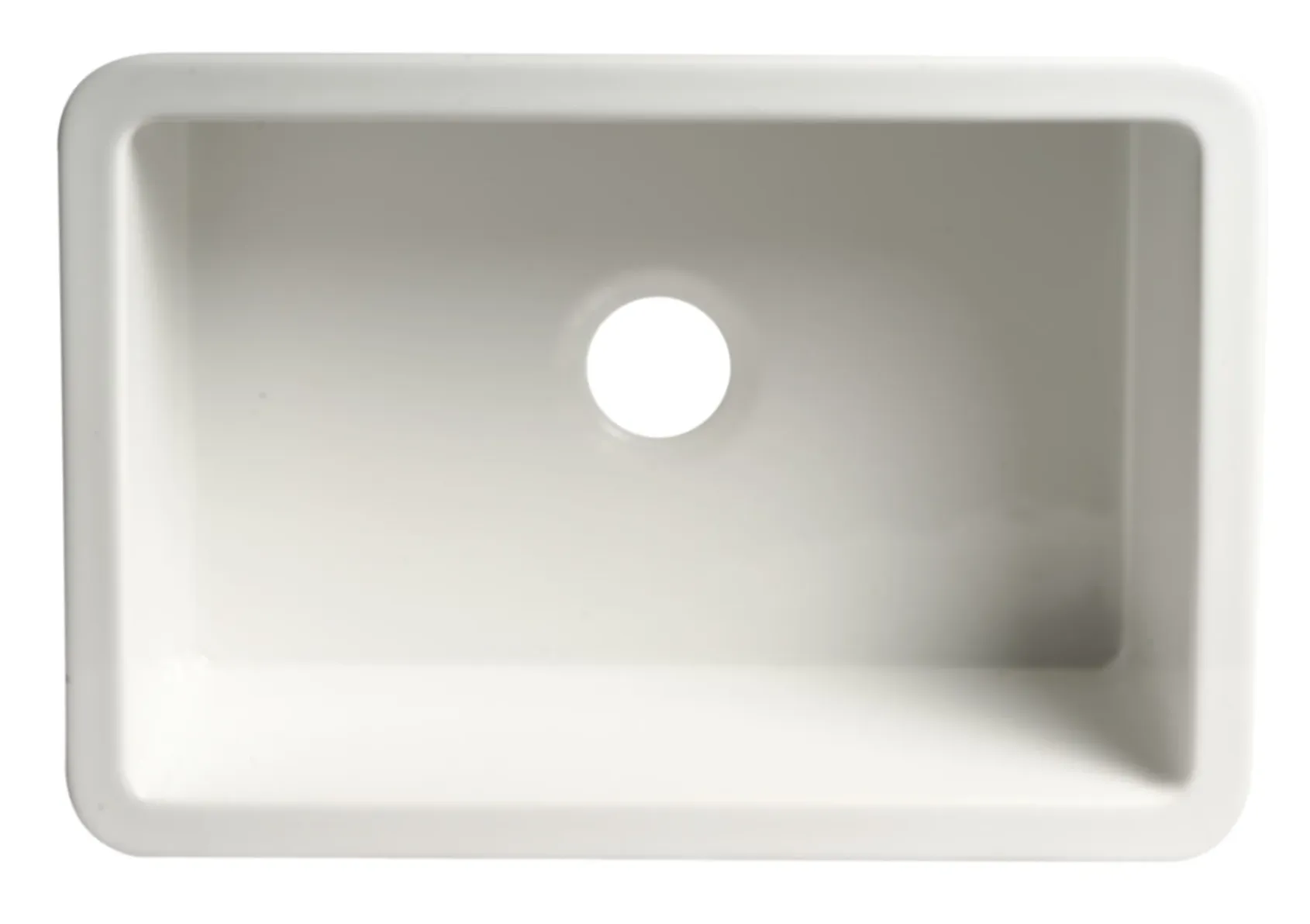 ALFI brand 27" Dual Mount Fireclay Kitchen Sink, White, No Faucet Hole, ABF2718UD-W