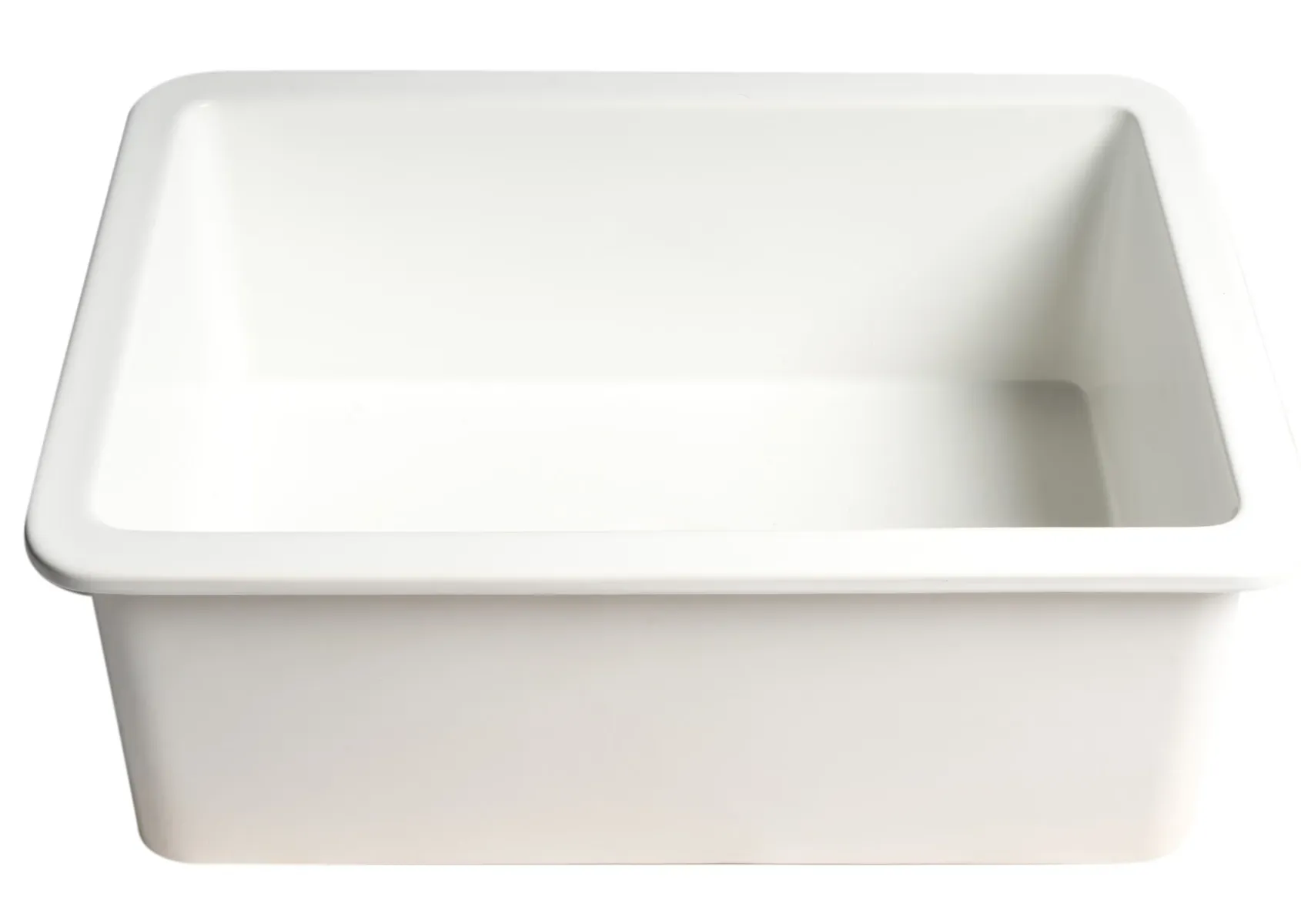 ALFI brand 27" Dual Mount Fireclay Kitchen Sink, White, No Faucet Hole, ABF2718UD-W