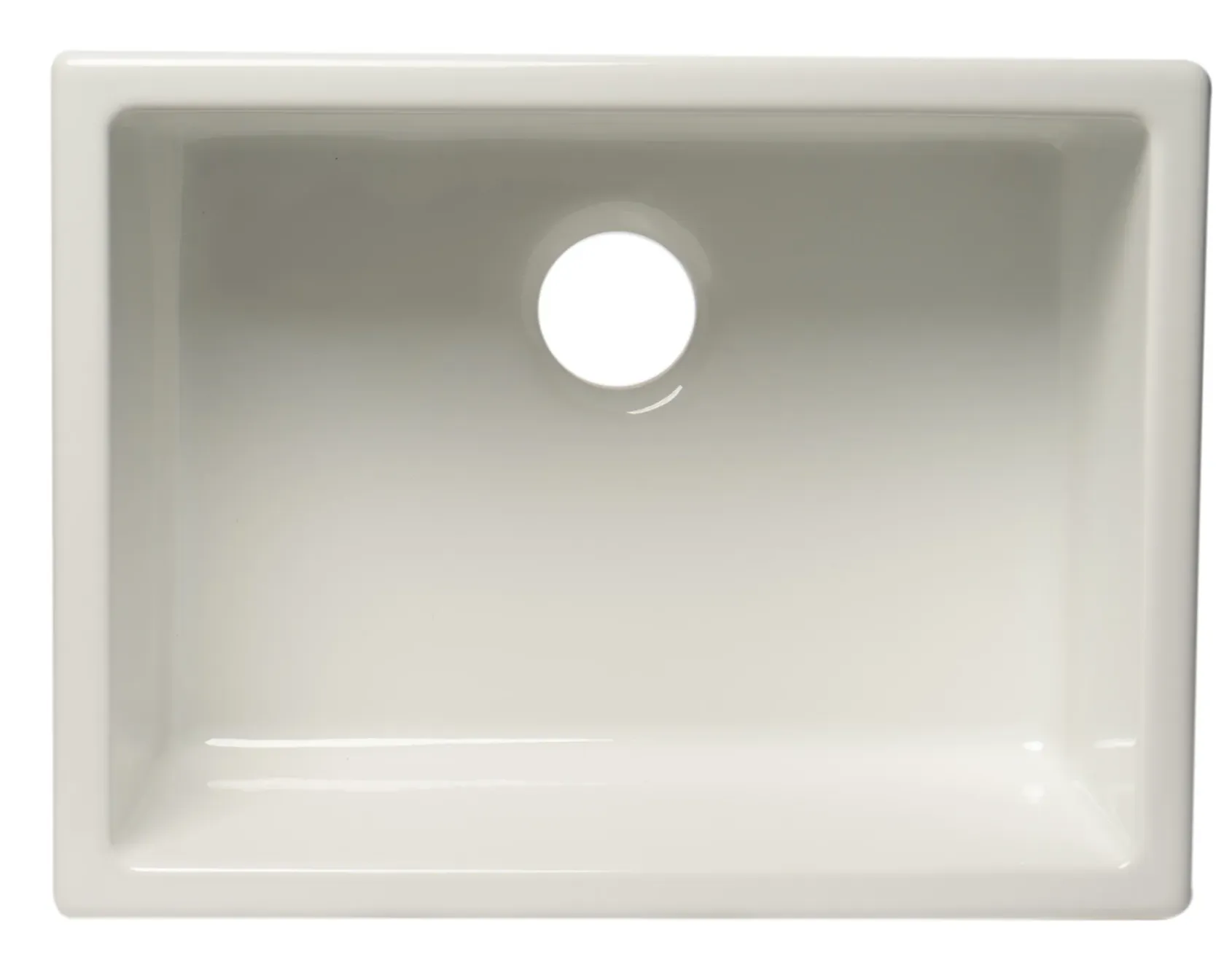 ALFI brand 24" Fireclay Dual Mount Kitchen Sink, White, AB2418UD-W
