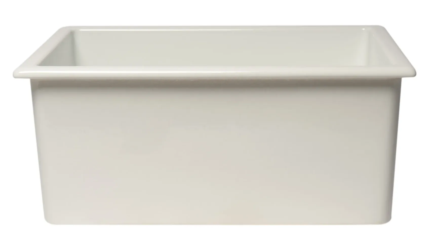 ALFI brand 24" Fireclay Dual Mount Kitchen Sink, White, AB2418UD-W