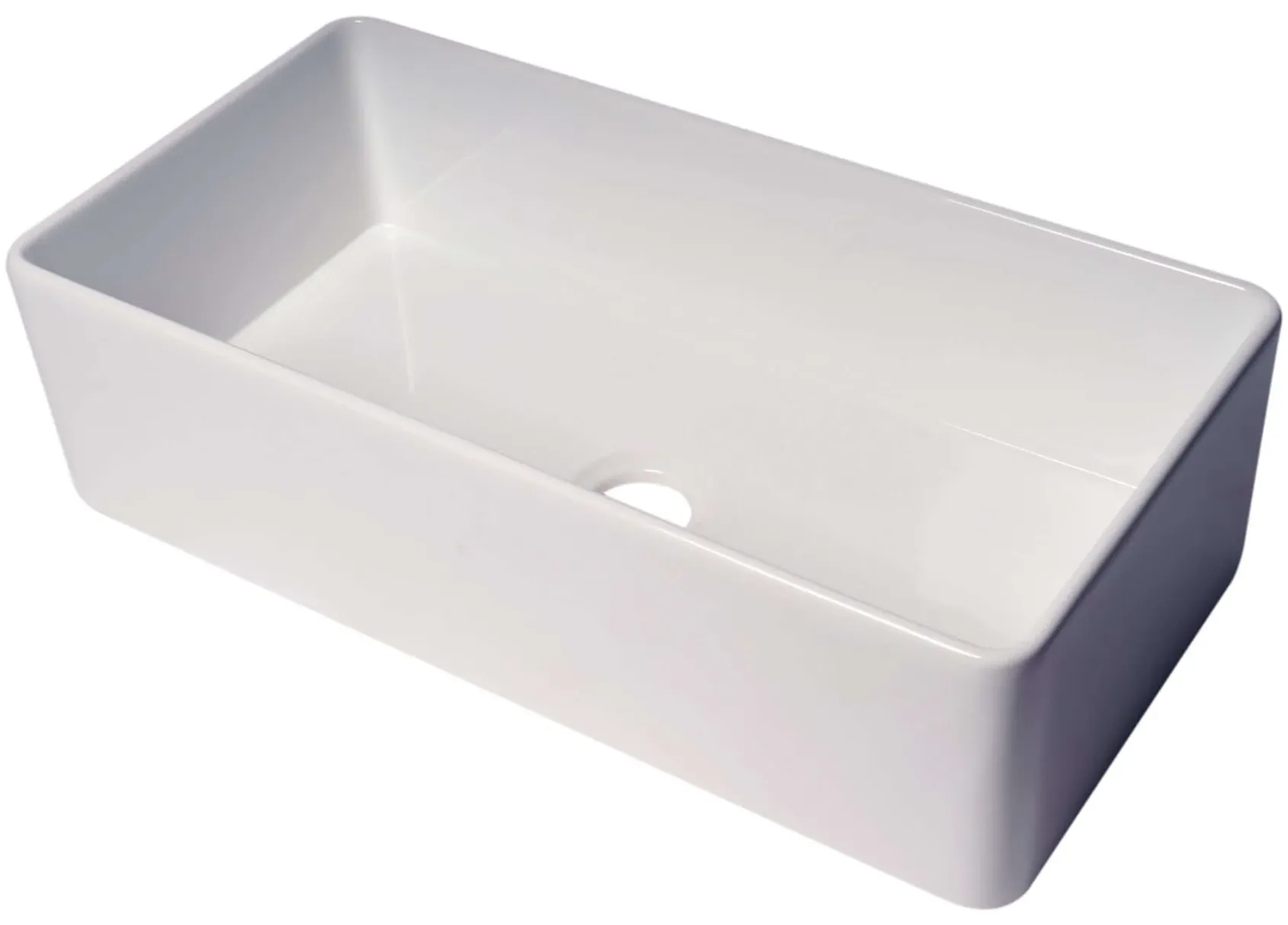 ALFI brand 36" Fireclay Farmhouse Sink, White, ABF3618-W