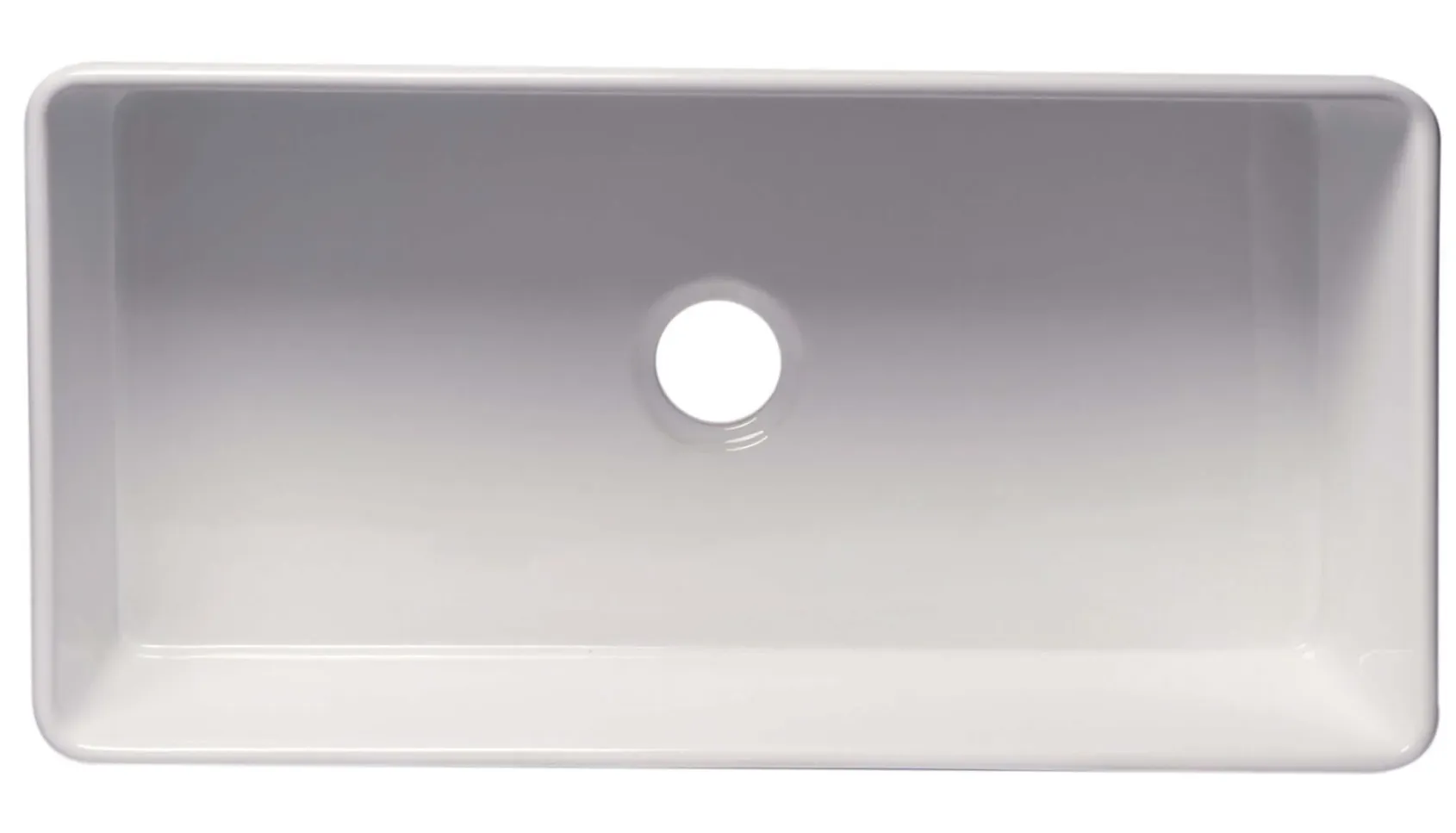 ALFI brand 36" Fireclay Farmhouse Sink, White, ABF3618-W