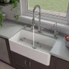ALFI brand 33" Fireclay Farmhouse Sink, White, ABF3318S-W