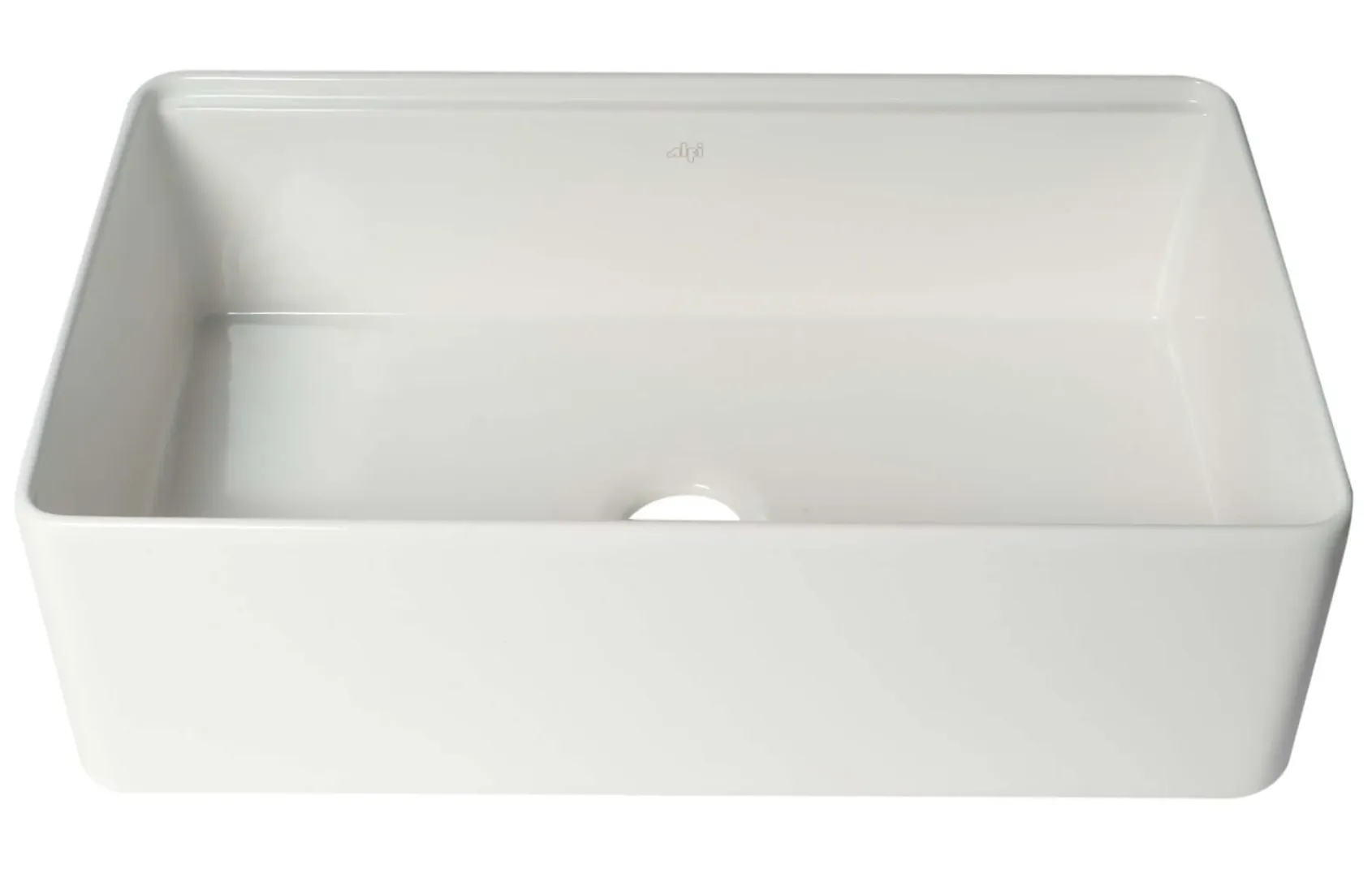 ALFI brand 33" Fireclay Workstation Farmhouse Sink with Accessories, White, ABFS3320S-W