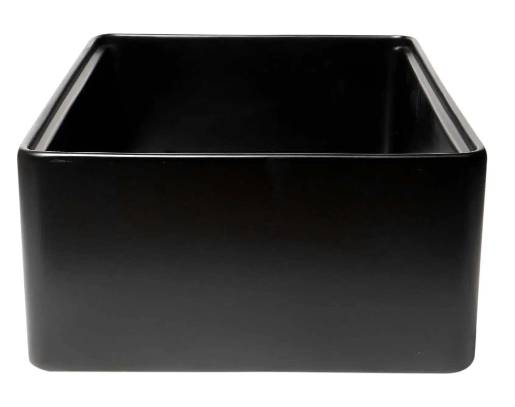 ALFI brand 30" Fireclay Workstation Farmhouse Step Rim Sink with Accessories, Black Matte, No Faucet Hole, ABFS3020-BM