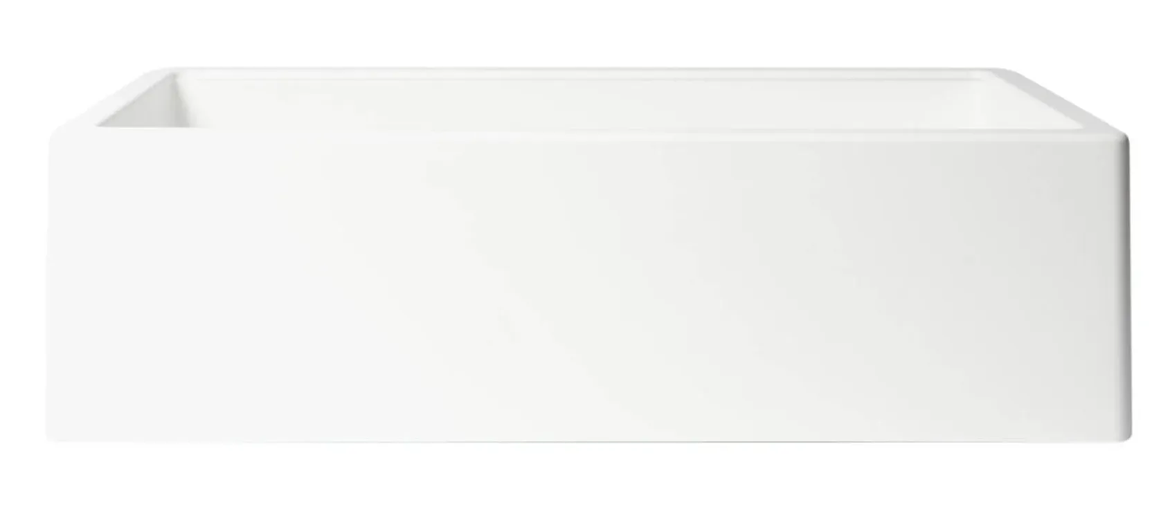 ALFI brand 33" Granite Composite Workstation Farmhouse Sink with Accessories, White, No Faucet Hole, AB33FARM-W