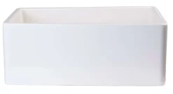 ALFI 26" Contemporary Smooth Fireclay Farmhouse Apron Sink, Biscuit, AB505-B