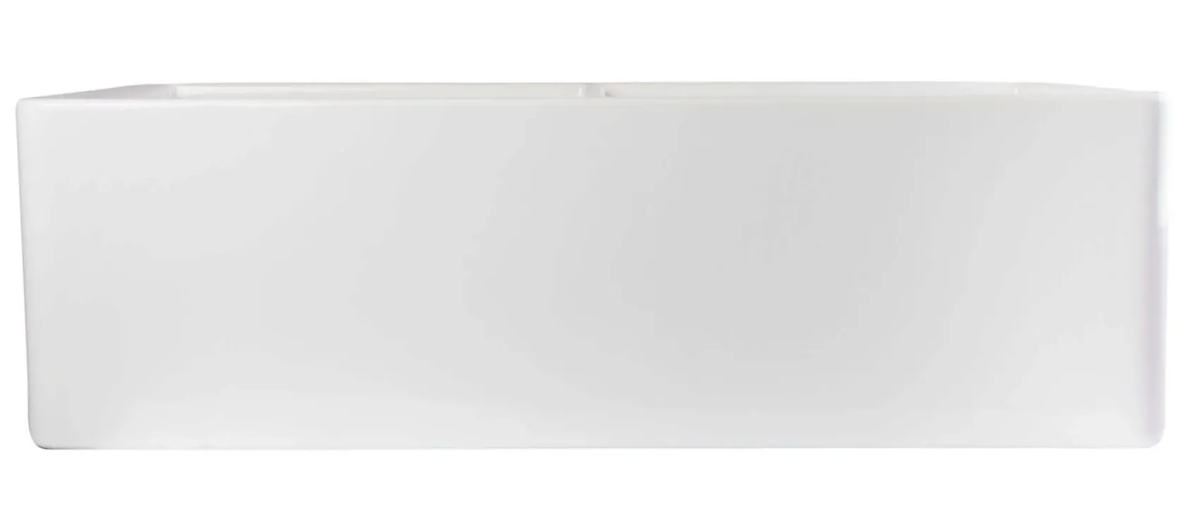 ALFI 32" Double Bowl Fireclay Farmhouse Apron Sink, White, AB538-W