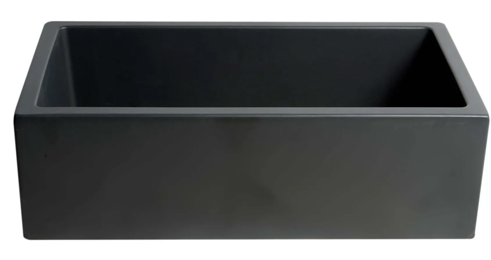 ALFI 33" Fireclay Farmhouse Kitchen Sink, Single Bowl, Reversible, Black Matte, AB3318HS-BM