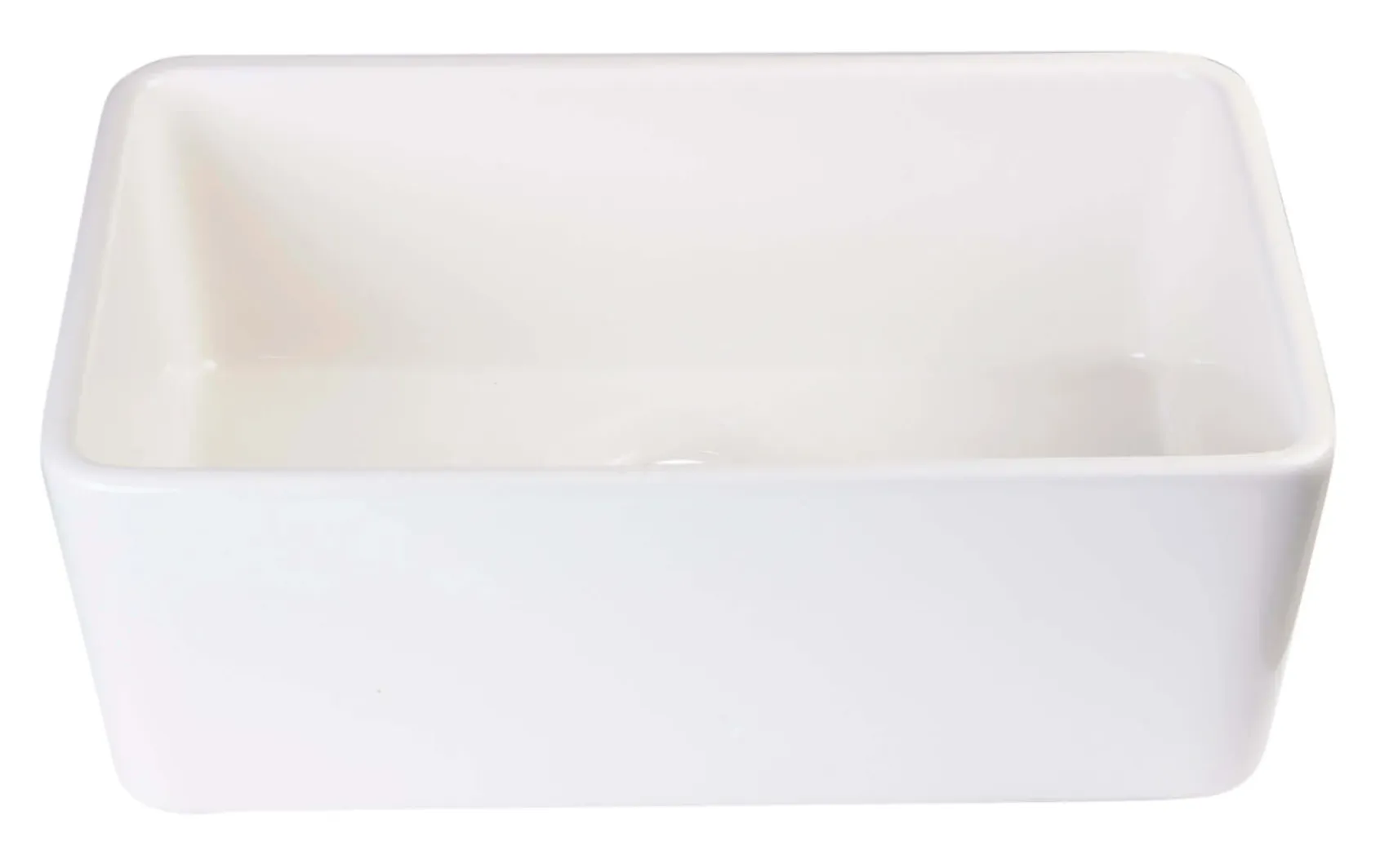 ALFI 23" Fireclay Smooth Apron Single Bowl Farmhouse Apron Sink, Biscuit AB503-B
