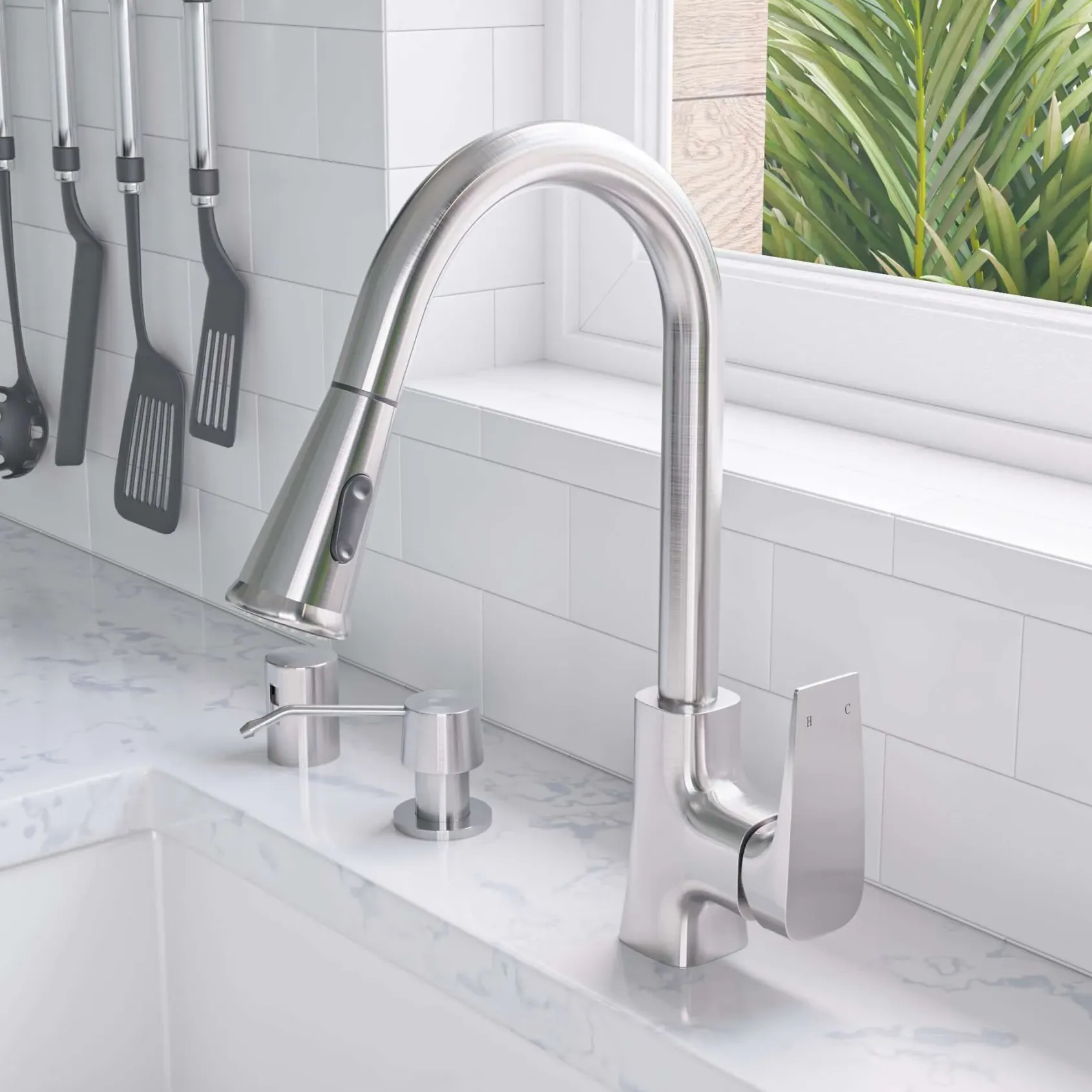 ALFI 30" Fluted Single Bowl Fireclay Farmhouse Apron Sink, White, AB509-W