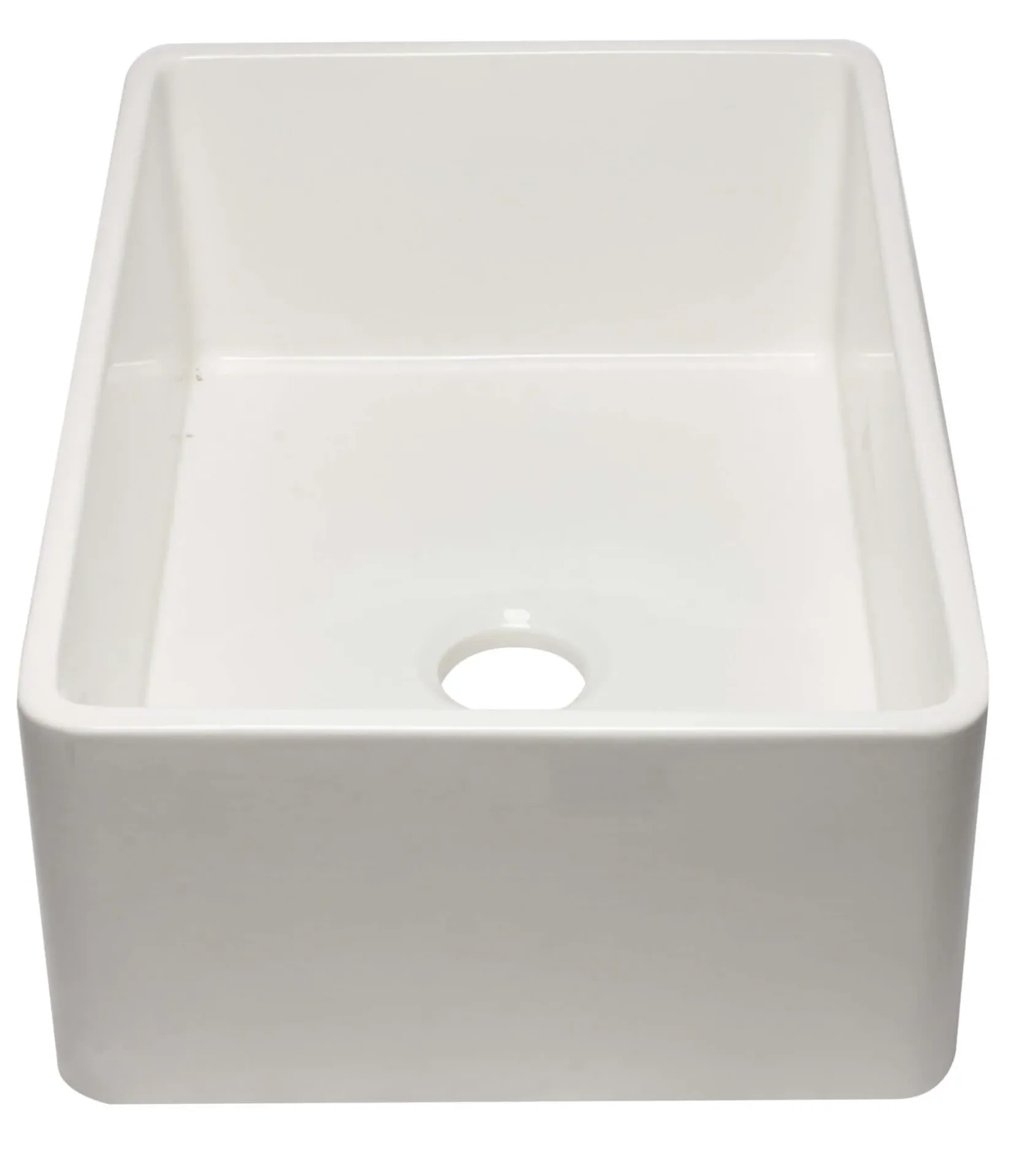 ALFI 30" Single Bowl Fireclay Farmhouse Apron Sink, White, AB3020SB-W
