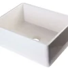 ALFI 26" Single Bowl Fireclay Farmhouse Apron Sink, Biscuit, Decorative, AB506-B