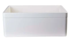 ALFI 26" Single Bowl Fireclay Farmhouse Apron Sink, Biscuit, Decorative, AB506-B