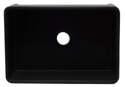 ALFI 30" Single Bowl Fireclay Farmhouse Apron Sink, Black Matte, AB3020SB-BM