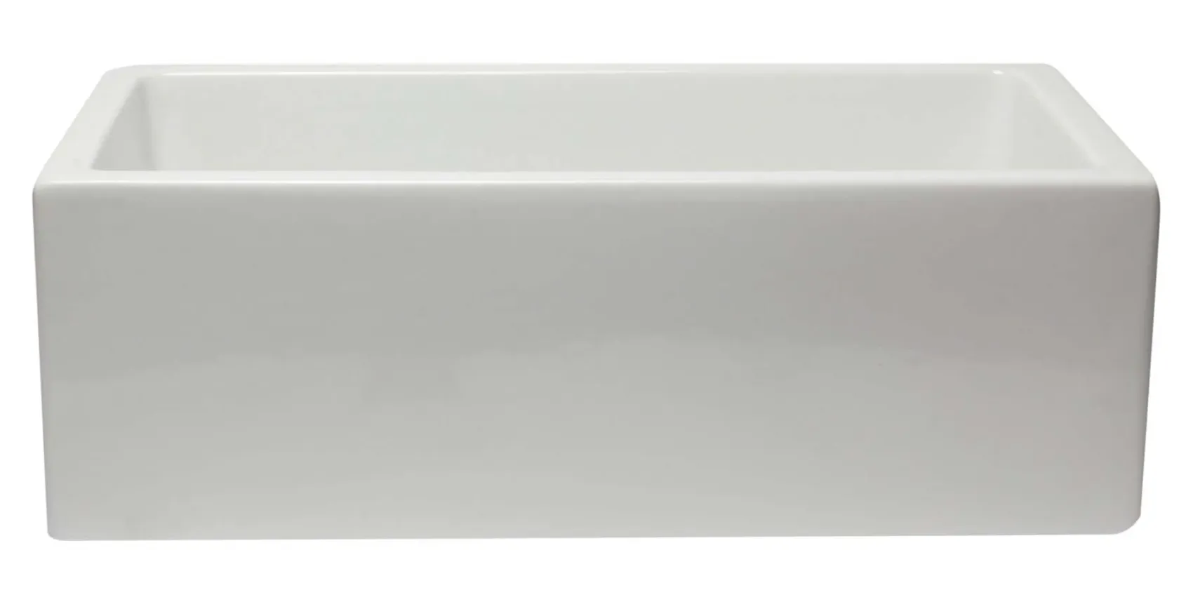 ALFI 30" Single Bowl Fireclay Farmhouse Apron Sink, White, Reversible, AB3018HS-W
