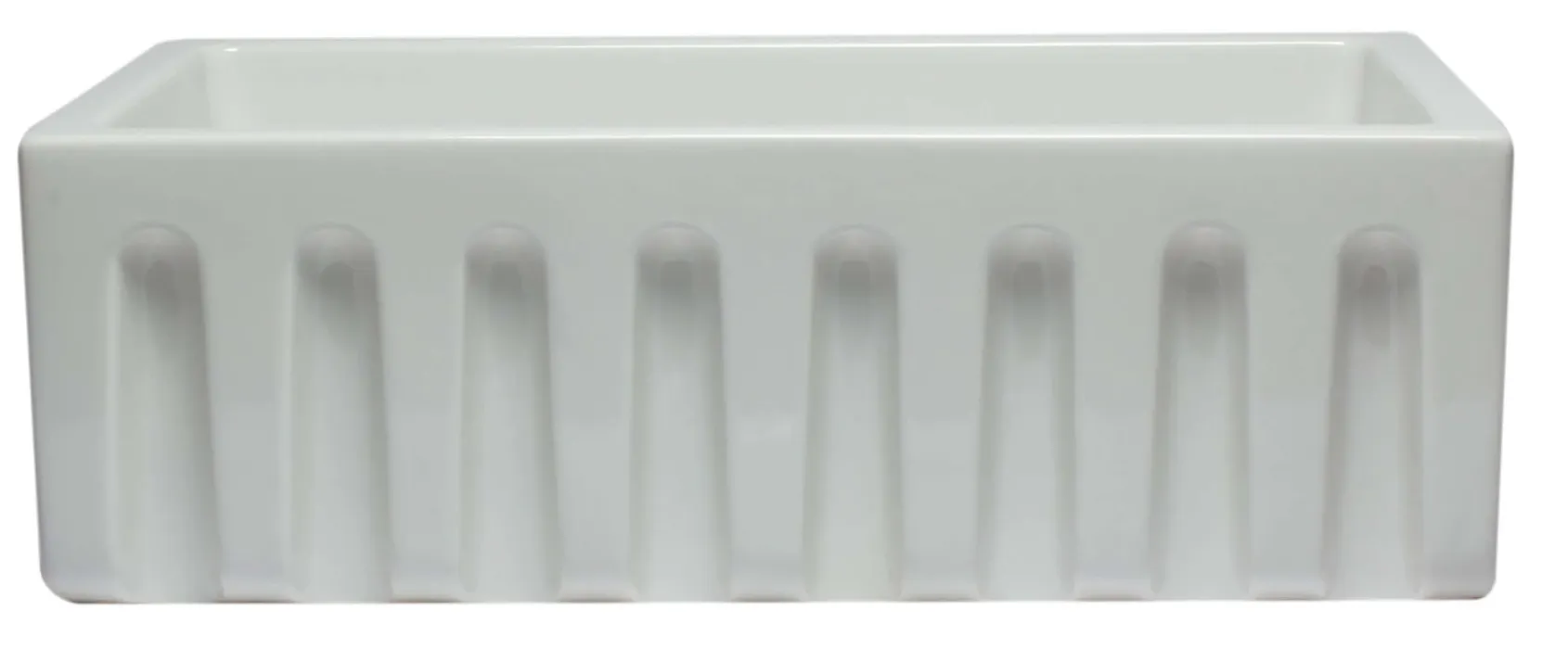 ALFI 30" Single Bowl Fireclay Farmhouse Apron Sink, White, Reversible, AB3018HS-W