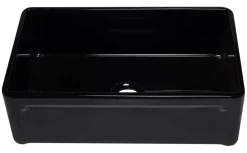 ALFI 33" Single Bowl Fireclay Farmhouse Apron Sink, Black Gloss, AB3320SB-BG