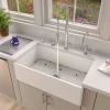 ALFI 33" Single Bowl Fireclay Farmhouse Apron Sink, White, AB533-W