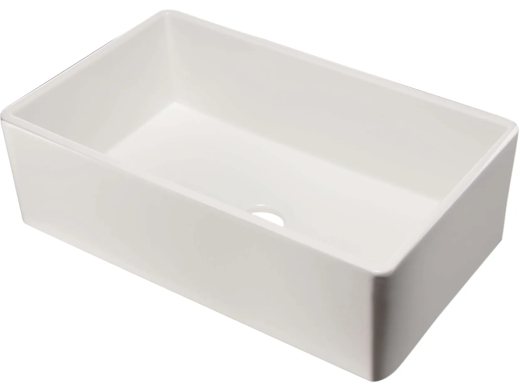 ALFI 33" Single Bowl Fireclay Farmhouse Apron Sink, White, AB533-W