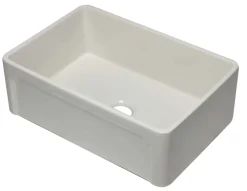 ALFI 30" Single Bowl Fireclay Farmhouse Apron Sink, Biscuit, AB3020SB-B