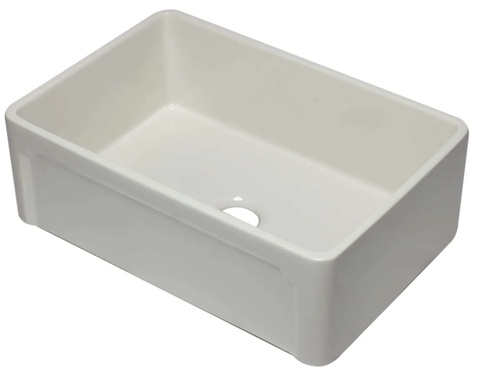 ALFI 30" Single Bowl Fireclay Farmhouse Apron Sink, Biscuit, AB3020SB-B