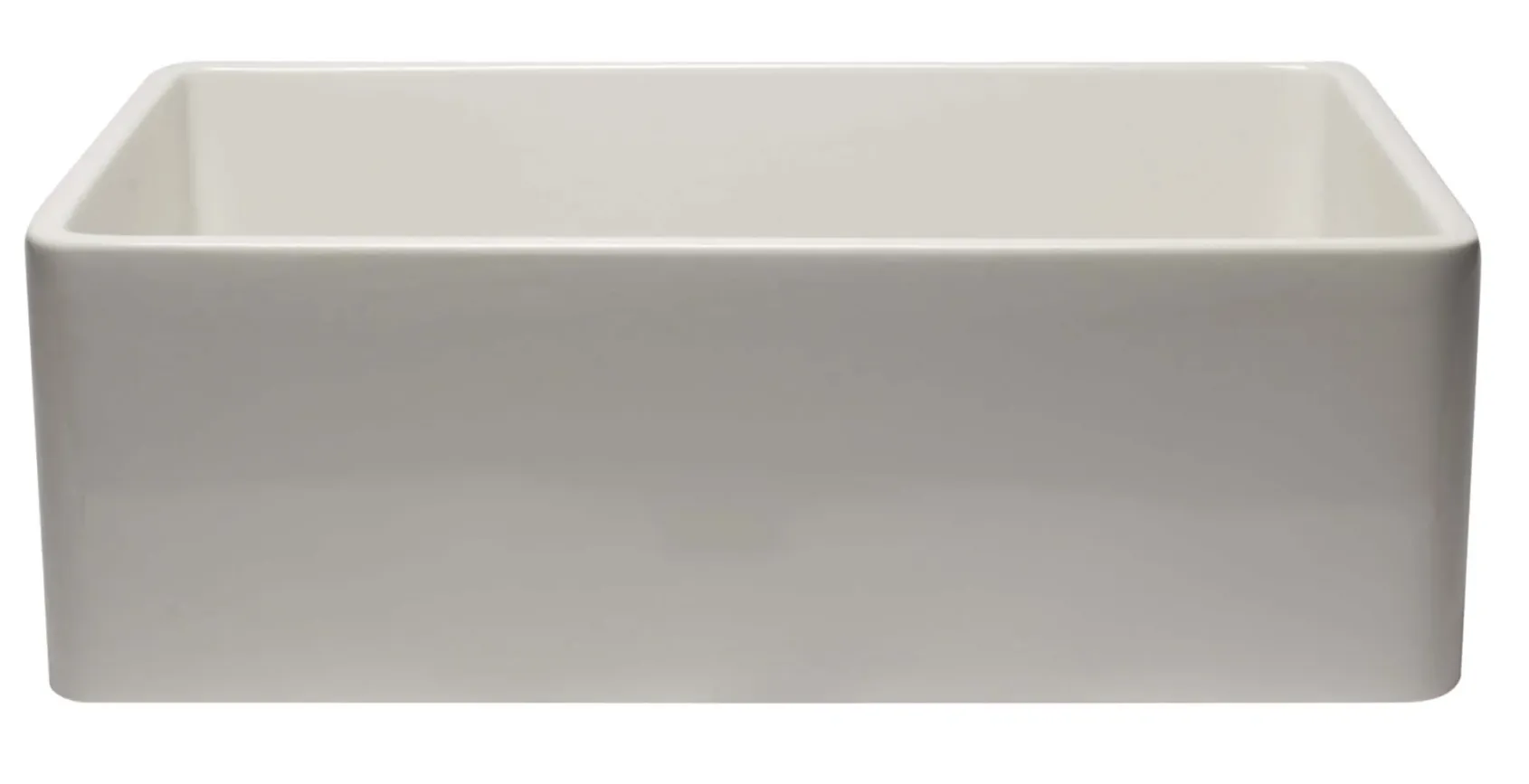 ALFI 30" Single Bowl Fireclay Farmhouse Apron Sink, Biscuit, AB3020SB-B