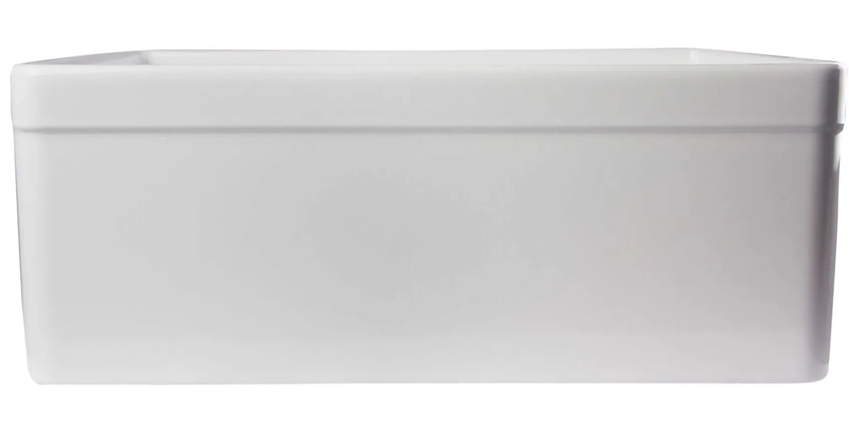 ALFI 26" Single Bowl Fireclay Farmhouse Apron Sink, White, Decorative, AB506-W