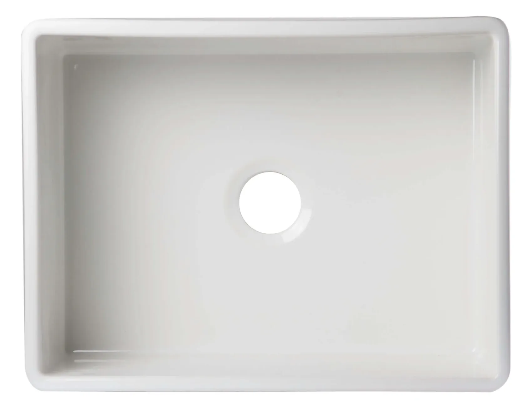 ALFI 26" Single Bowl Fireclay Farmhouse Apron Sink, White, Decorative, AB506-W
