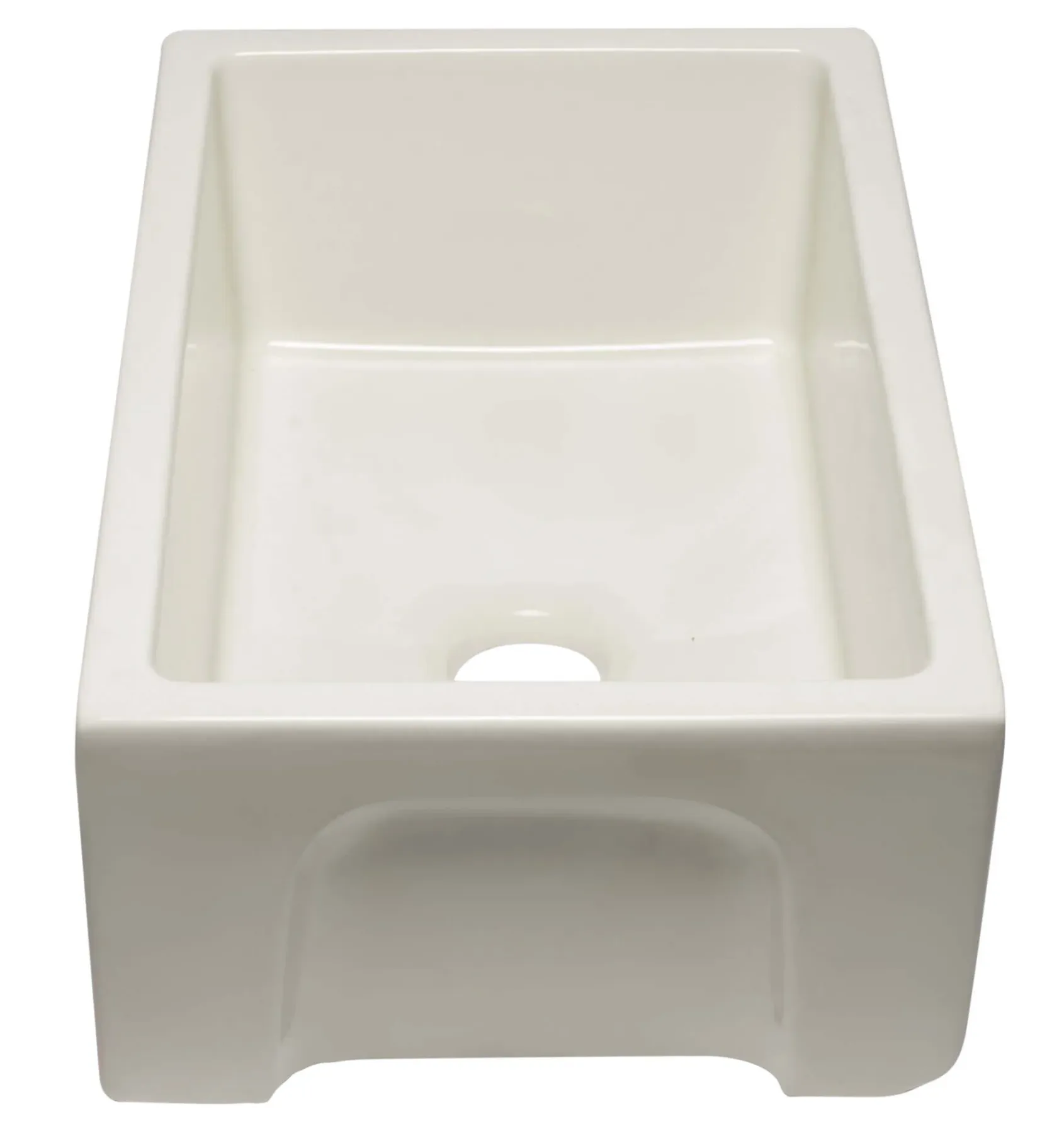 ALFI 30" Single Bowl Fireclay Farmhouse Apron Sink, Biscuit, Reversible, AB3018HS-B