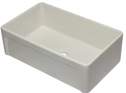 ALFI 33" Single Bowl Fireclay Farmhouse Apron Sink, Biscuit, AB3320SB-B