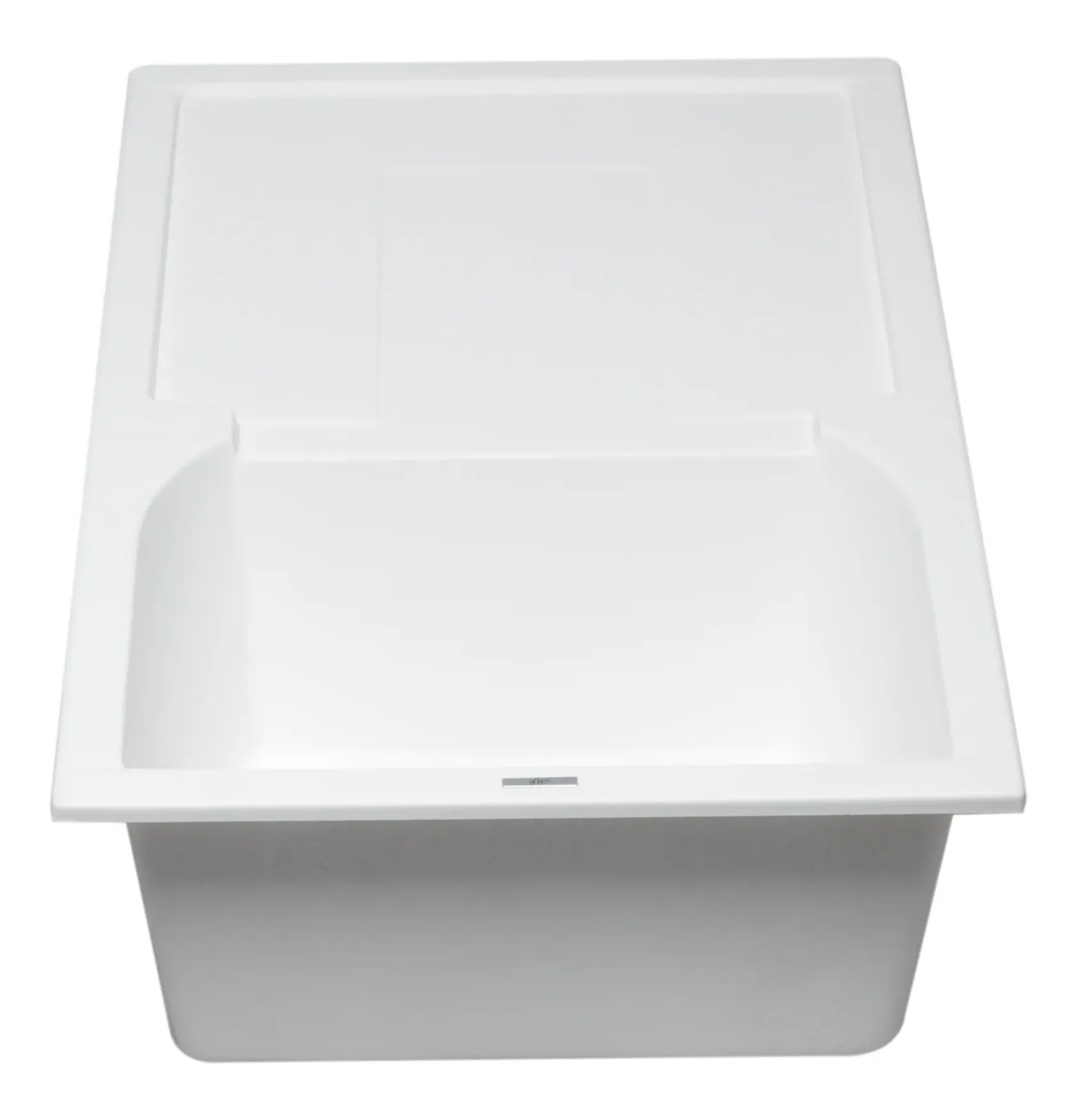 ALFI 34" Single Bowl Granite Composite Kitchen Sink with Drainboard, White, AB1620DI-W
