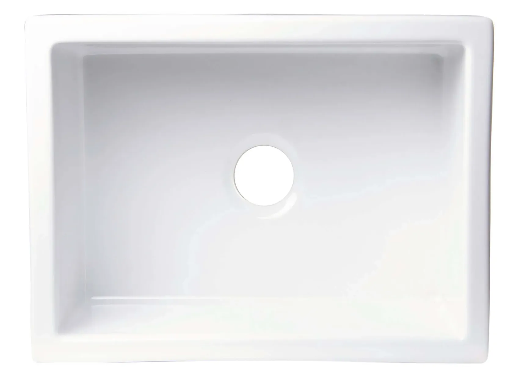 ALFI 24" Single Bowl Thick Wall Fireclay Farmhouse Apron Sink, Biscuit, AB2418SB-B