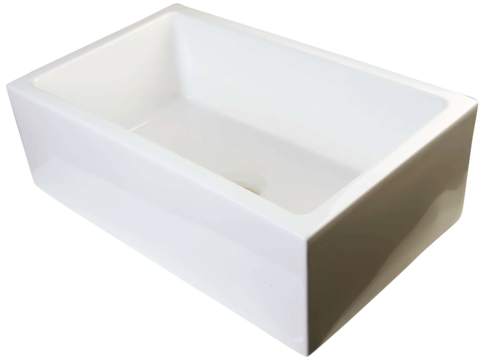 ALFI 30" Single Bowl Thick Wall Fireclay Farmhouse Apron Sink, Biscuit, AB3018SB-B